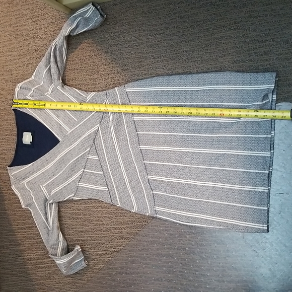 Anthropologie Maeve Wrapped Striped Column Dress Size Medium - Picture 14 of 15